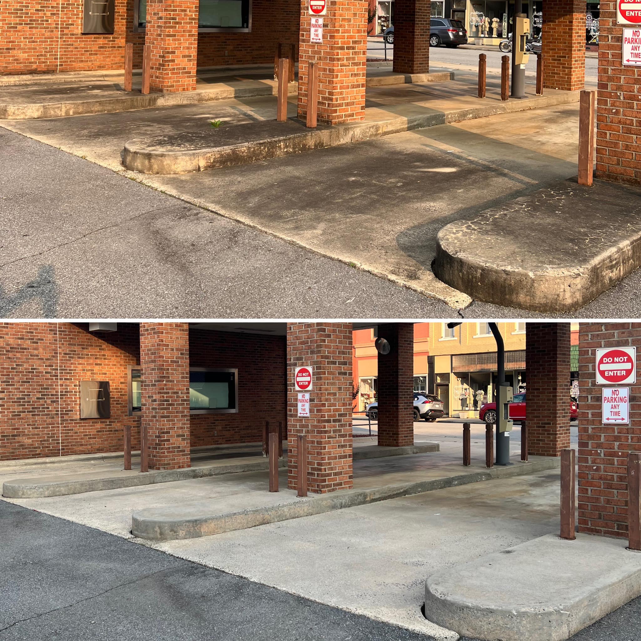 bank concrete cleaning